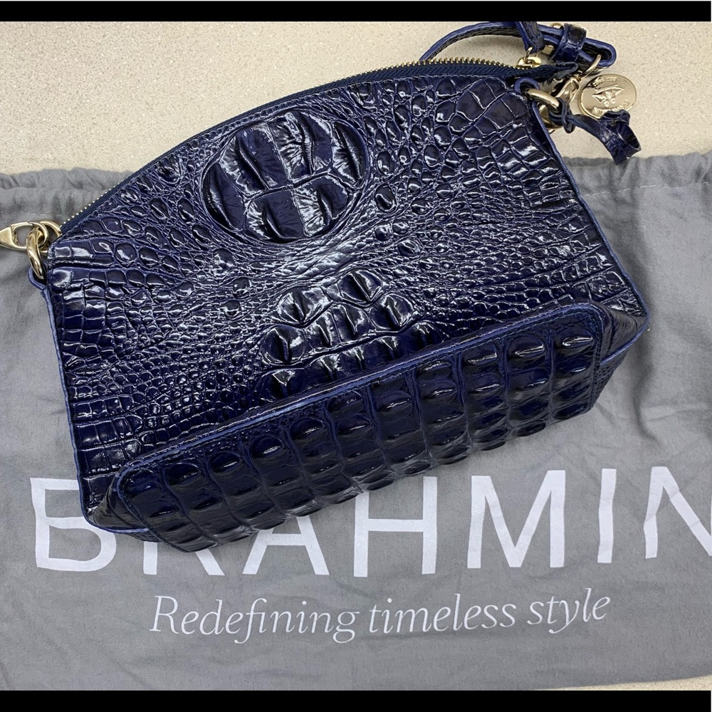 * Like New* navy blue Brahmin handbag.